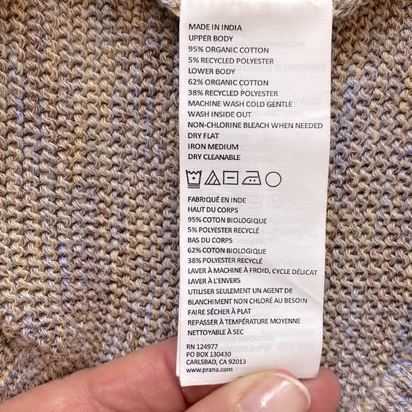 prAna Crystal Beach sweater size M Yellow and purple - Picture 11 of 12